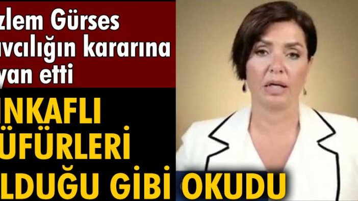 Özlem Gürses canlı yayında kendisine edilen küfürleri okudu