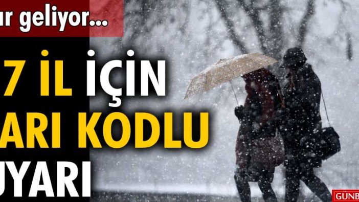 Kar geliyor... Meteoroloji'den 17 il için sarı kodlu uyarı